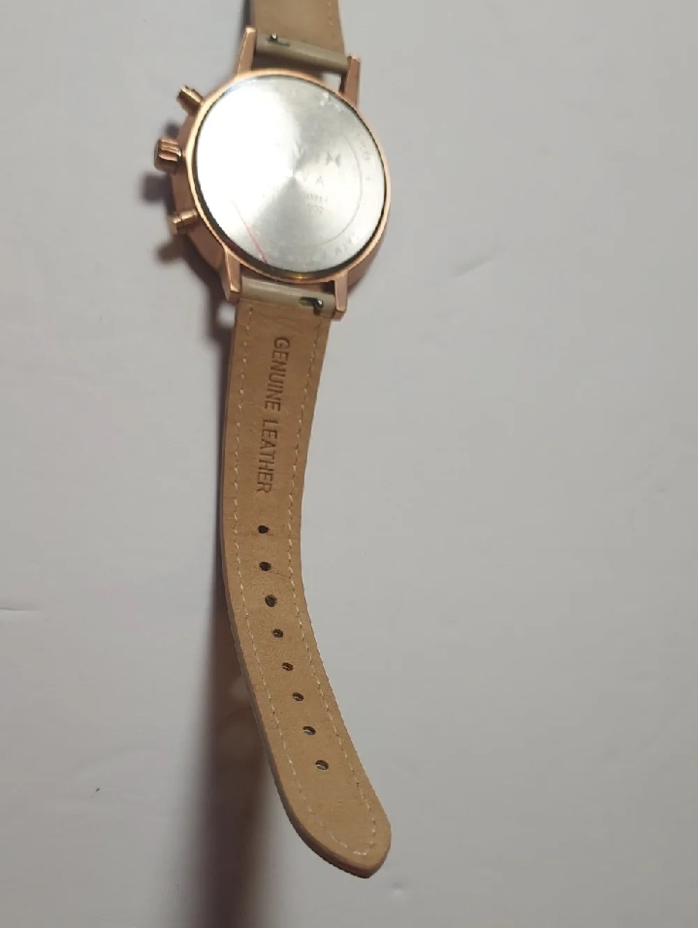 MVMT Rose gold Watch With Beige Leather Strap Chronograph Watch